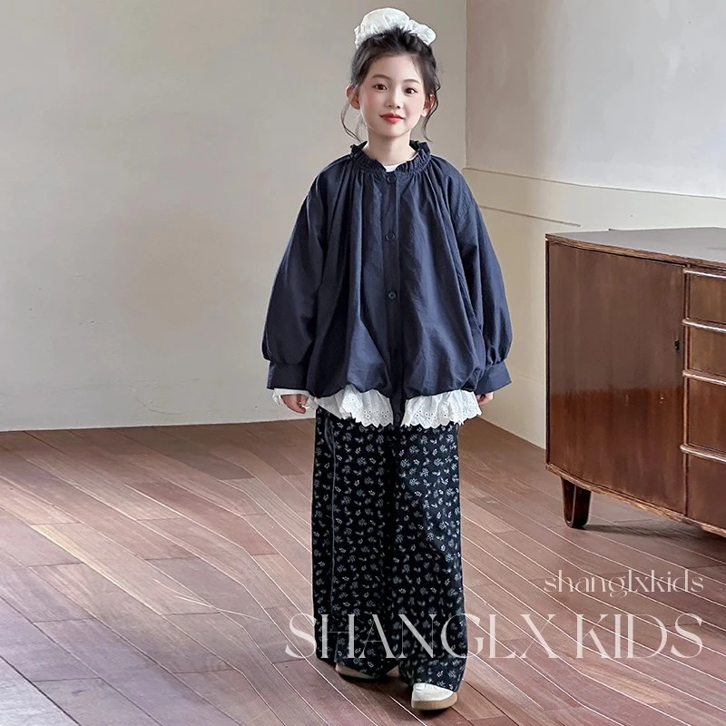 女童秋装外套2025新款独特超好看花边薄款儿童秋季新款韩版小女孩