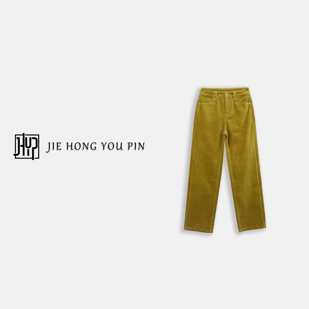 【流金岁月】秋冬季百搭宽松休闲裤遮肉显瘦阔腿细条绒裤8816