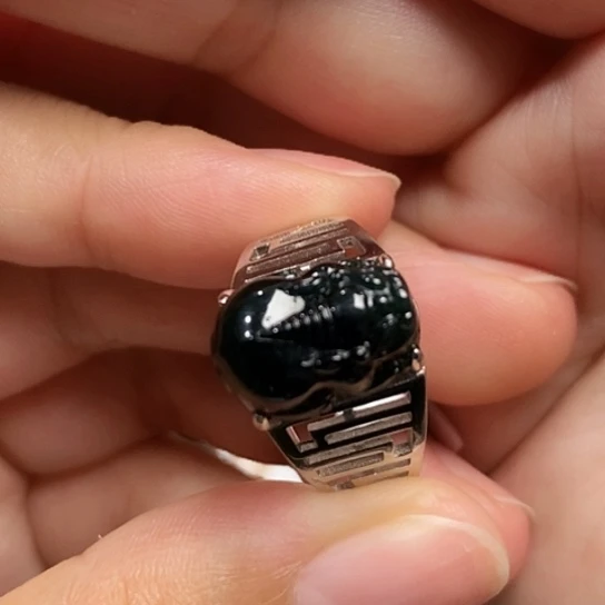 翡翠银S925镶嵌戒指