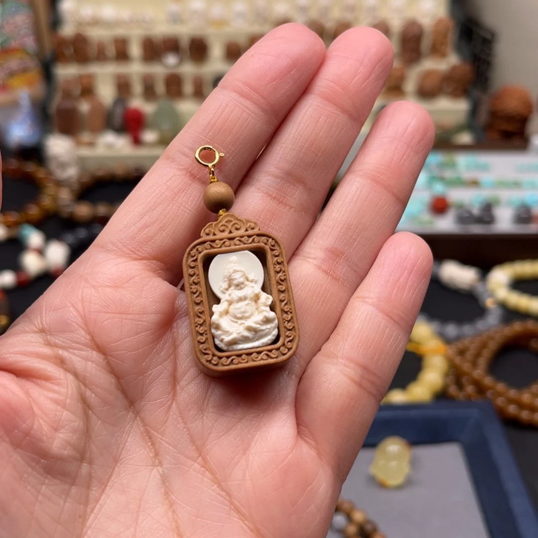 檀香木吊坠豆*单个吊坠