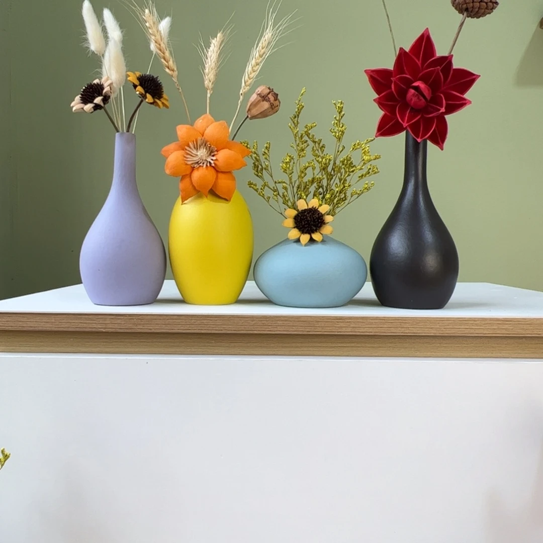 陶瓷花瓶陶瓷花瓶带花高度20-30厘米左右