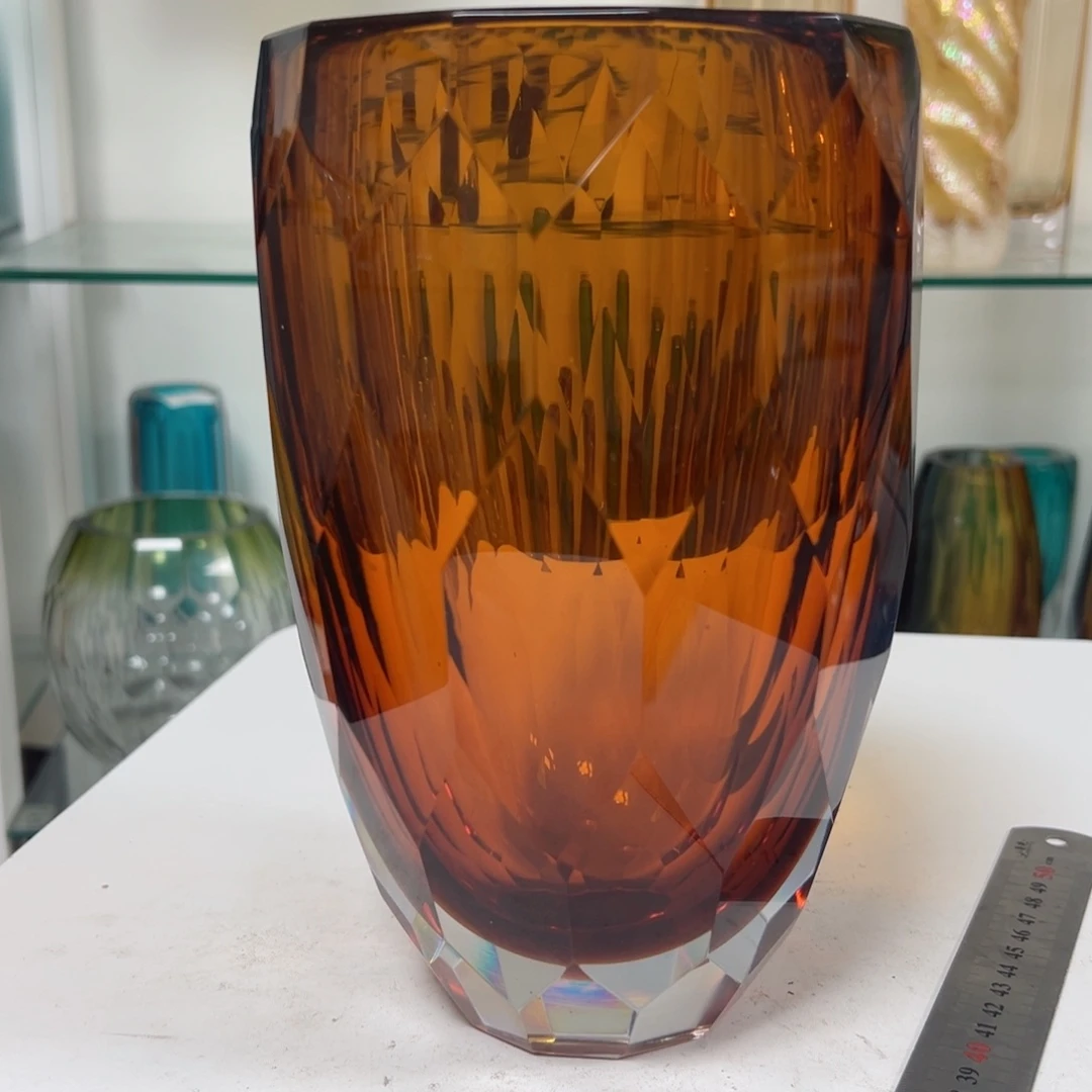 22 高轻奢琉璃花瓶花器福利正常手工痕迹