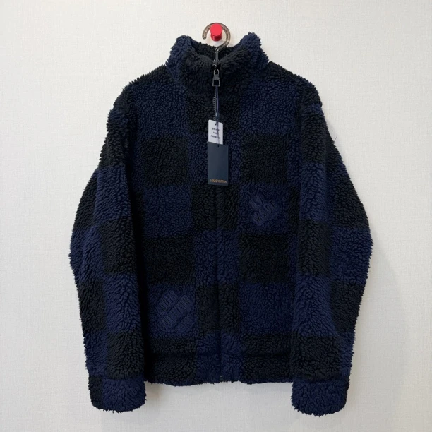 未使用 LouisVuitton/路易威登 棋盘格泰迪绒外套/M/编号11857