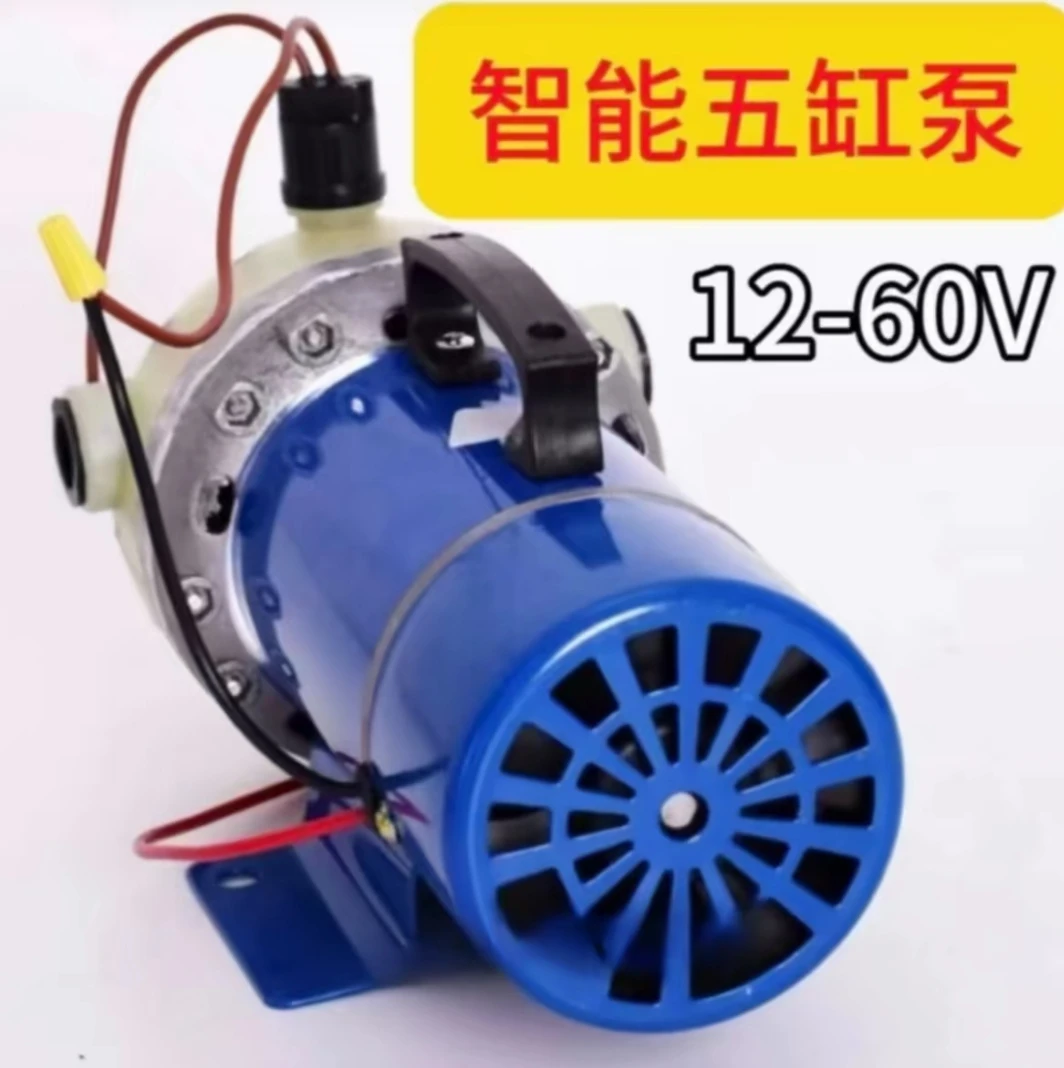 插电款五缸隔膜泵12V-60V智能恒压16L大流量  能够带动20个喷头
