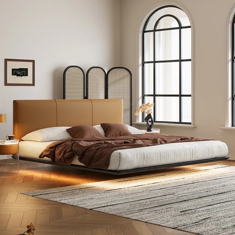 【凯莉床政府补贴】意式极简真皮床简约设计师款双人婚床【达人】