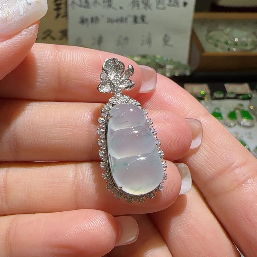 【闪购商品】翡翠颈饰18K金镶嵌缅甸