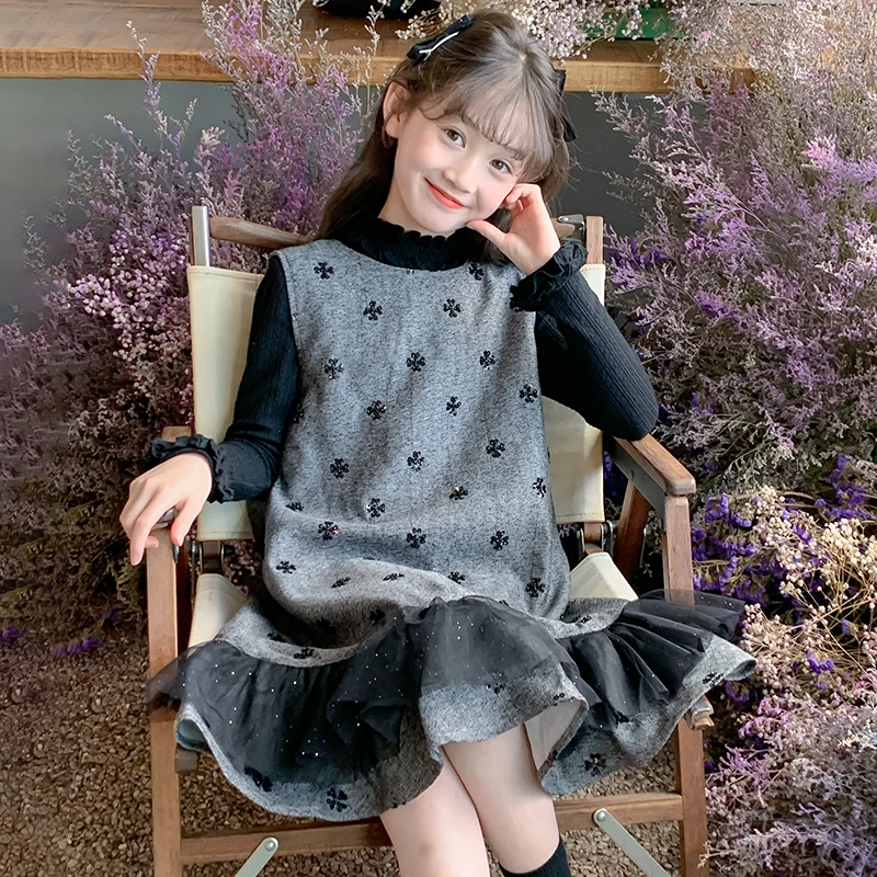 女童连衣裙春秋款2025新款洋气儿童秋装背心裙子中大童秋季公主裙