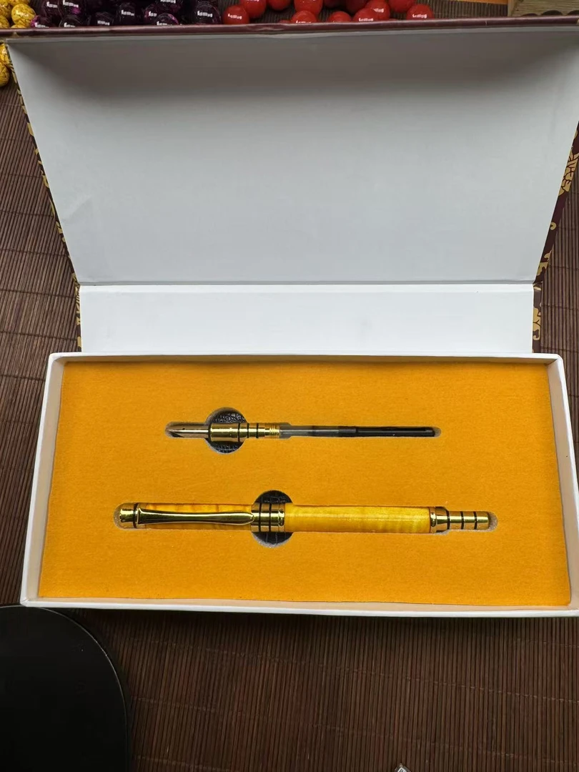 金丝楠木工艺笔 钢笔圆珠笔双用