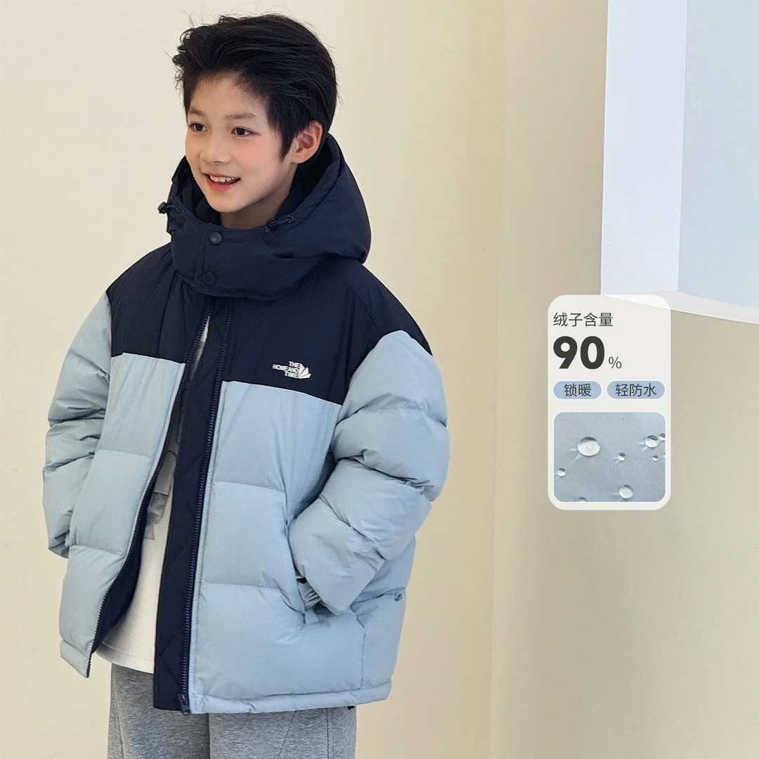 爆款儿童羽绒服冬季新款时尚白鸭绒上衣男童连帽保暖外套（11585）