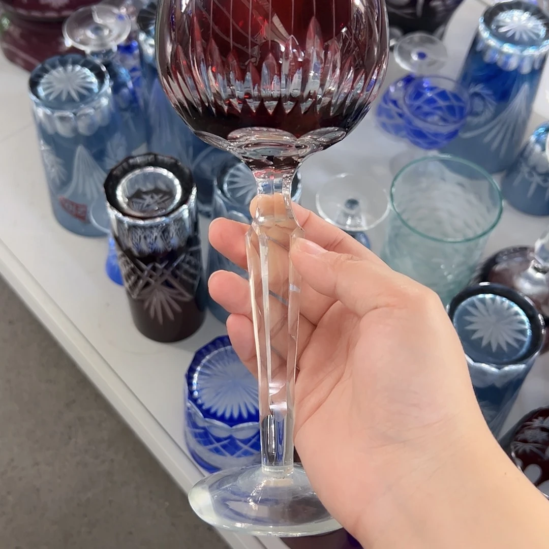 水晶玻璃高脚款微瑕一个