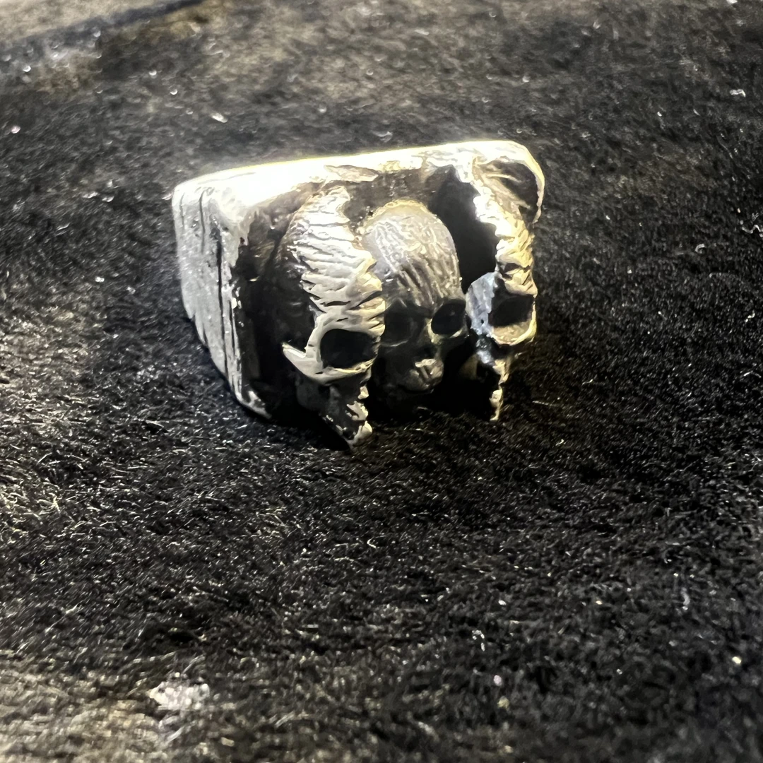 925银戒指 灵史会馆-925银-骷髅戒指