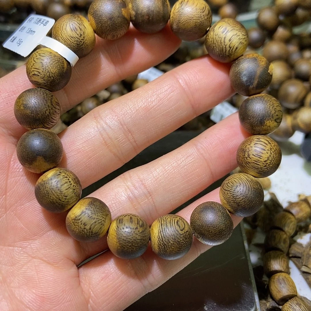 沉香手串逐*者奇楠沉香1.3单圈