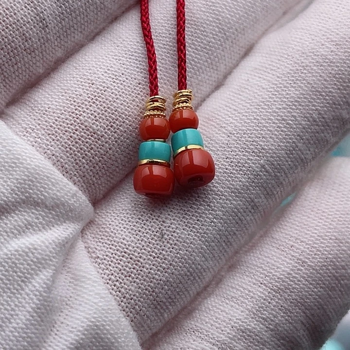 银S925镶嵌绿松石配饰5.2mm