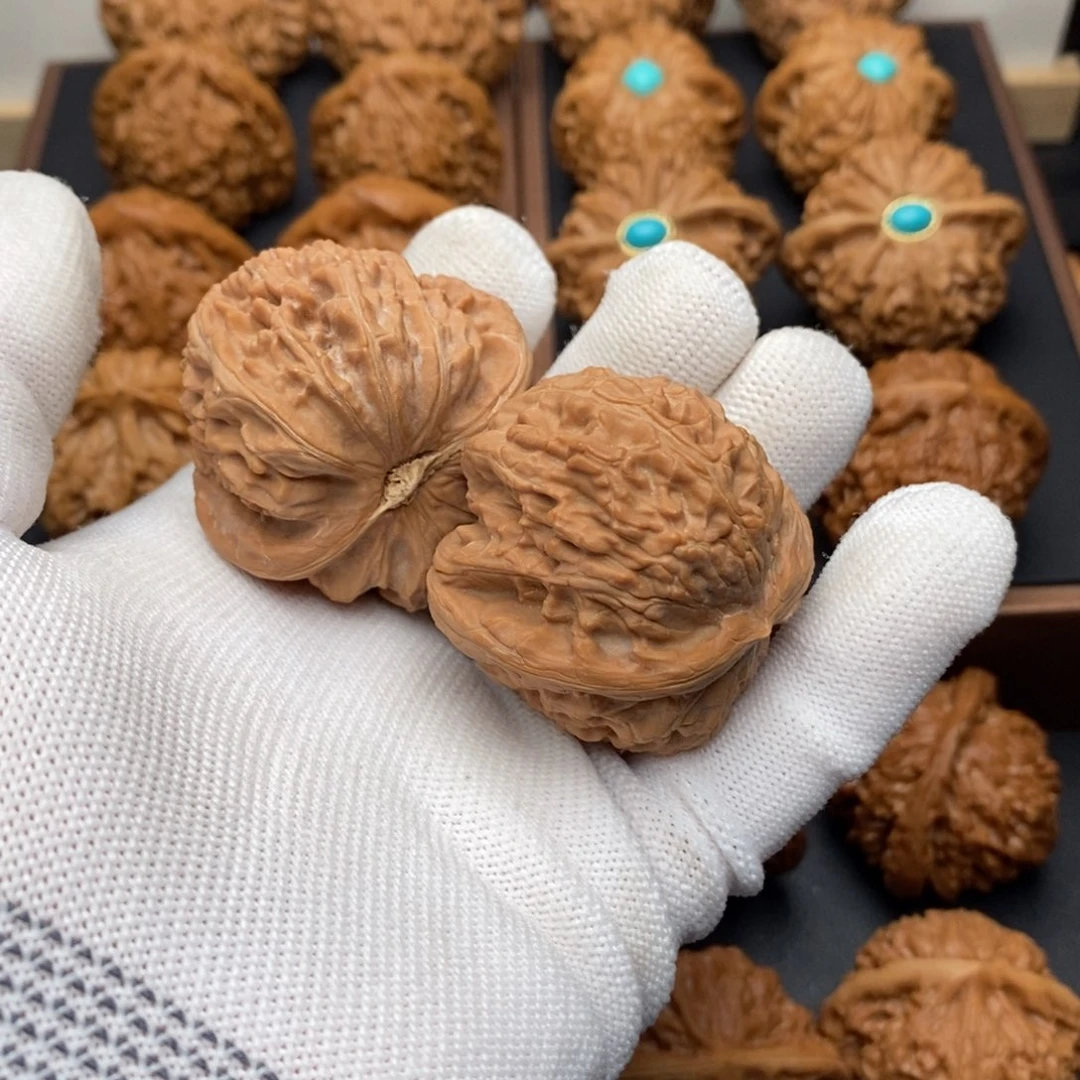 文玩核桃把件?****白狮子