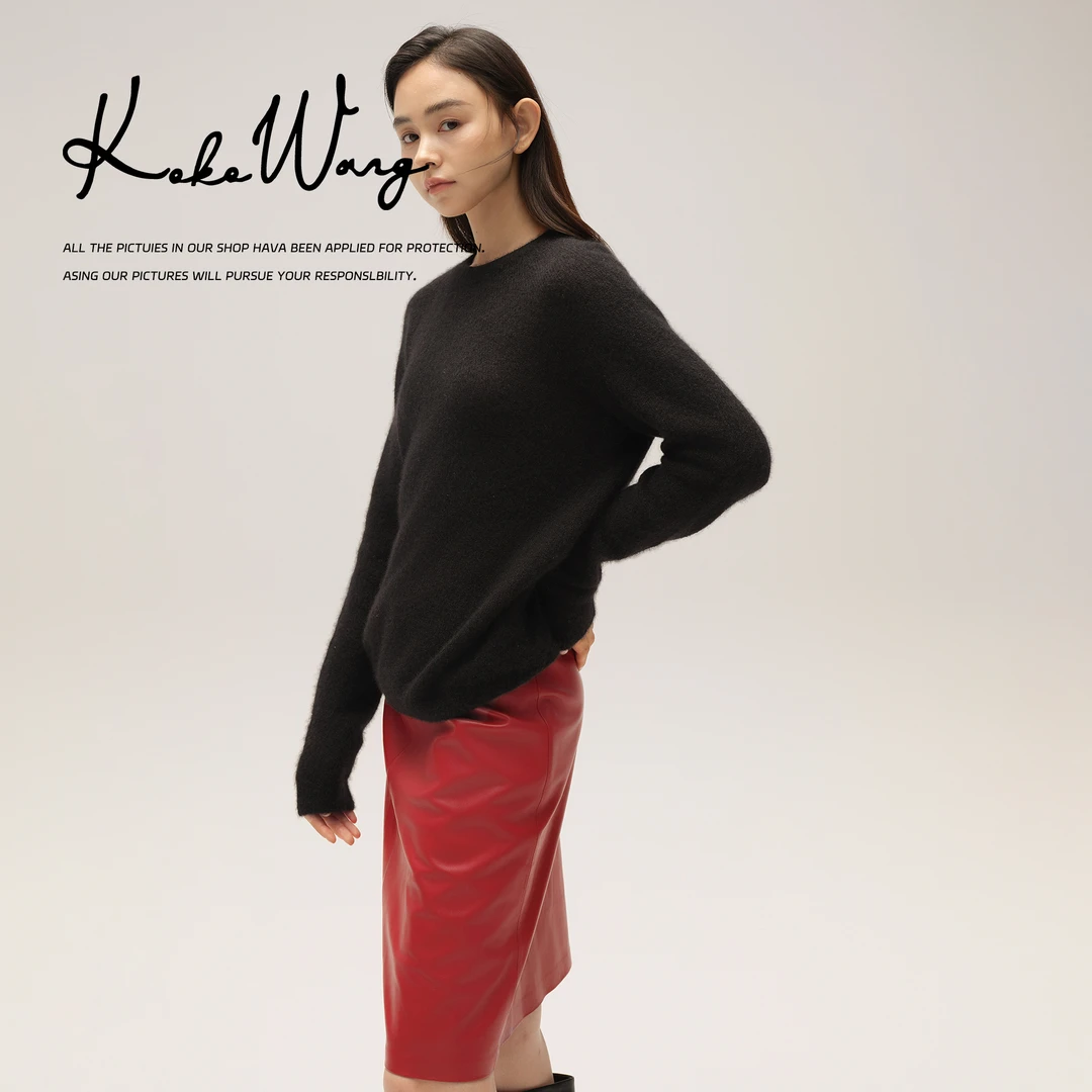 KOKO WANG琥珀流光系列软糯舒适显瘦套头羊绒针织衫N5325G22Z41
