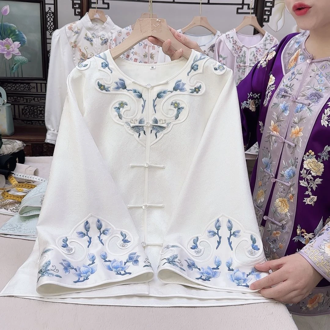 苏绣8，真丝外套胸围104