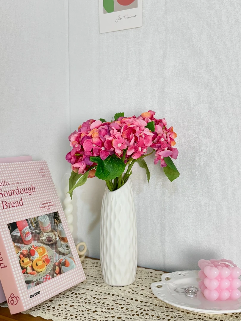 小清新绣球花仿真花假花花束客厅装饰摆设高级餐桌花摆花花艺绢花