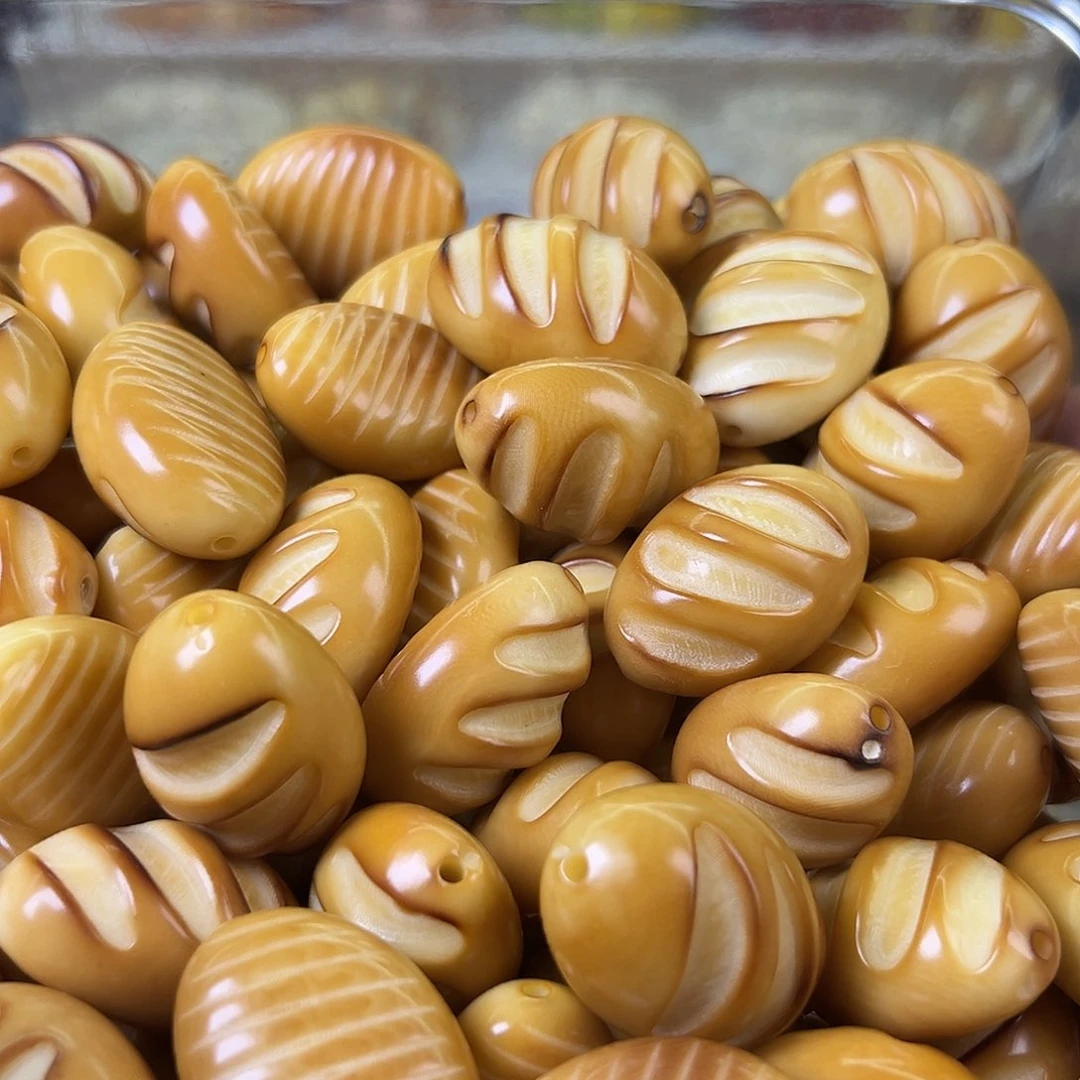 菩提根/象牙果手串瑕疵炭烤法棍10颗