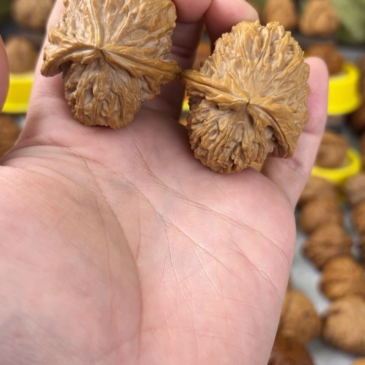 吊坠文玩核桃42全品无修白狮子左右逢源