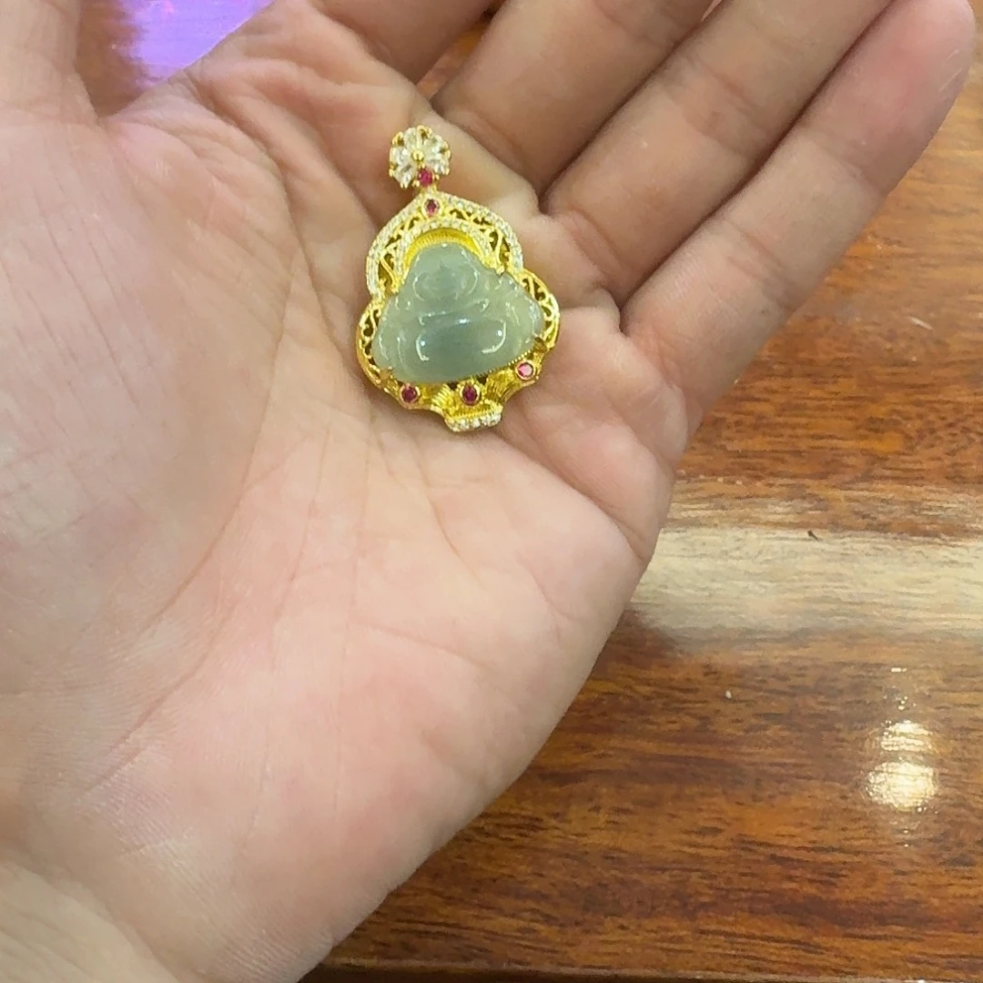木质非金属缅A佛公吊坠孤品