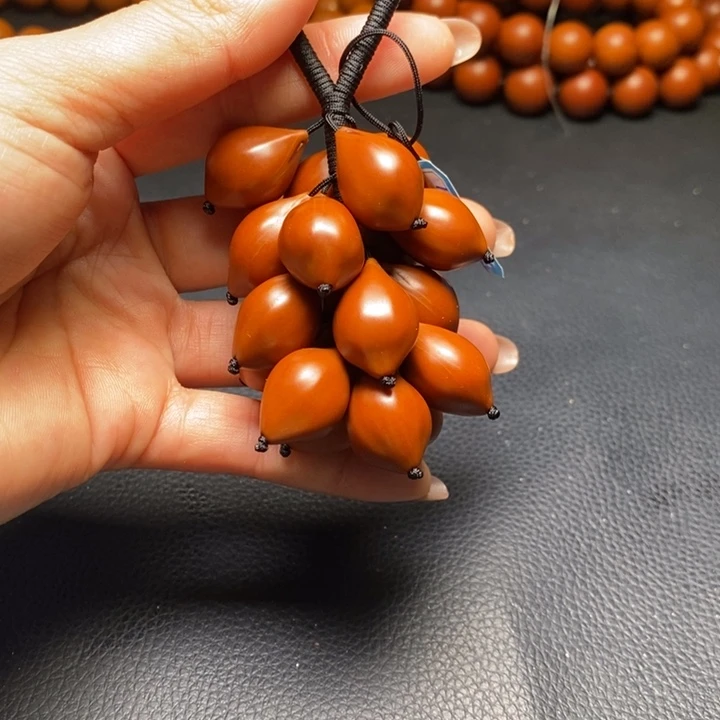 橄榄核手串1.4尺寸葡萄串原皮