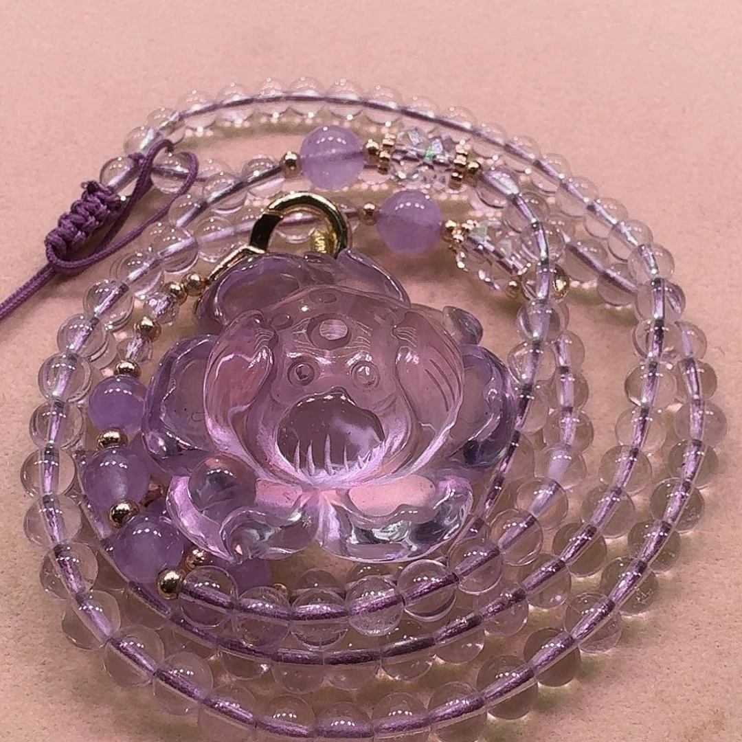 水晶颈饰未镶嵌天然水晶吊坠