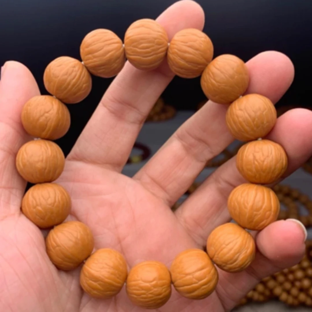 精品老树聚宝盆手串尺寸15-16