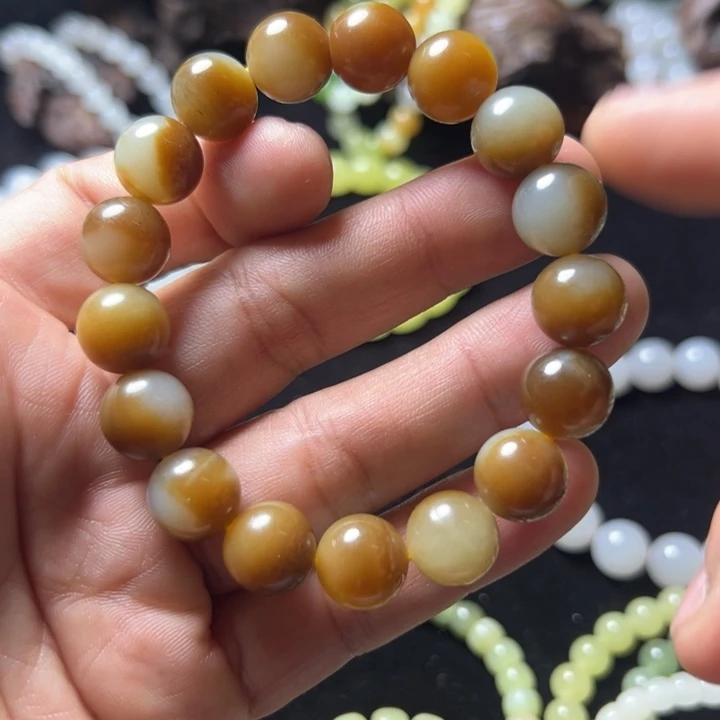 @***祥和田玉（糖玉）未镶嵌手串