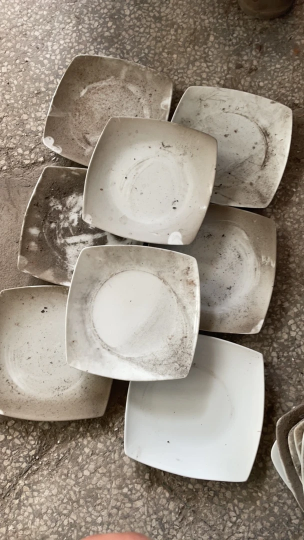 景德镇高温陶瓷四方盘8块