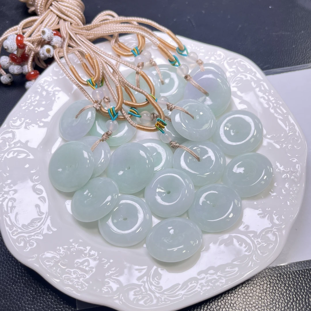 翡翠平安扣多样性发一件/配绳