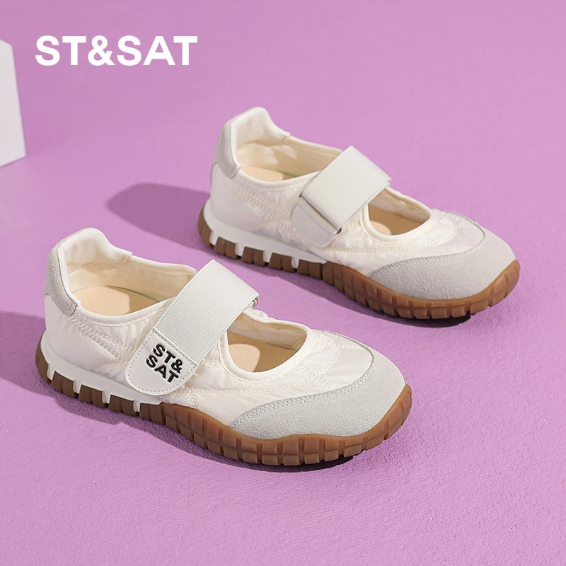 星期六户外运动凉鞋2025新款法式玛丽珍女鞋时尚百搭真皮透气单鞋