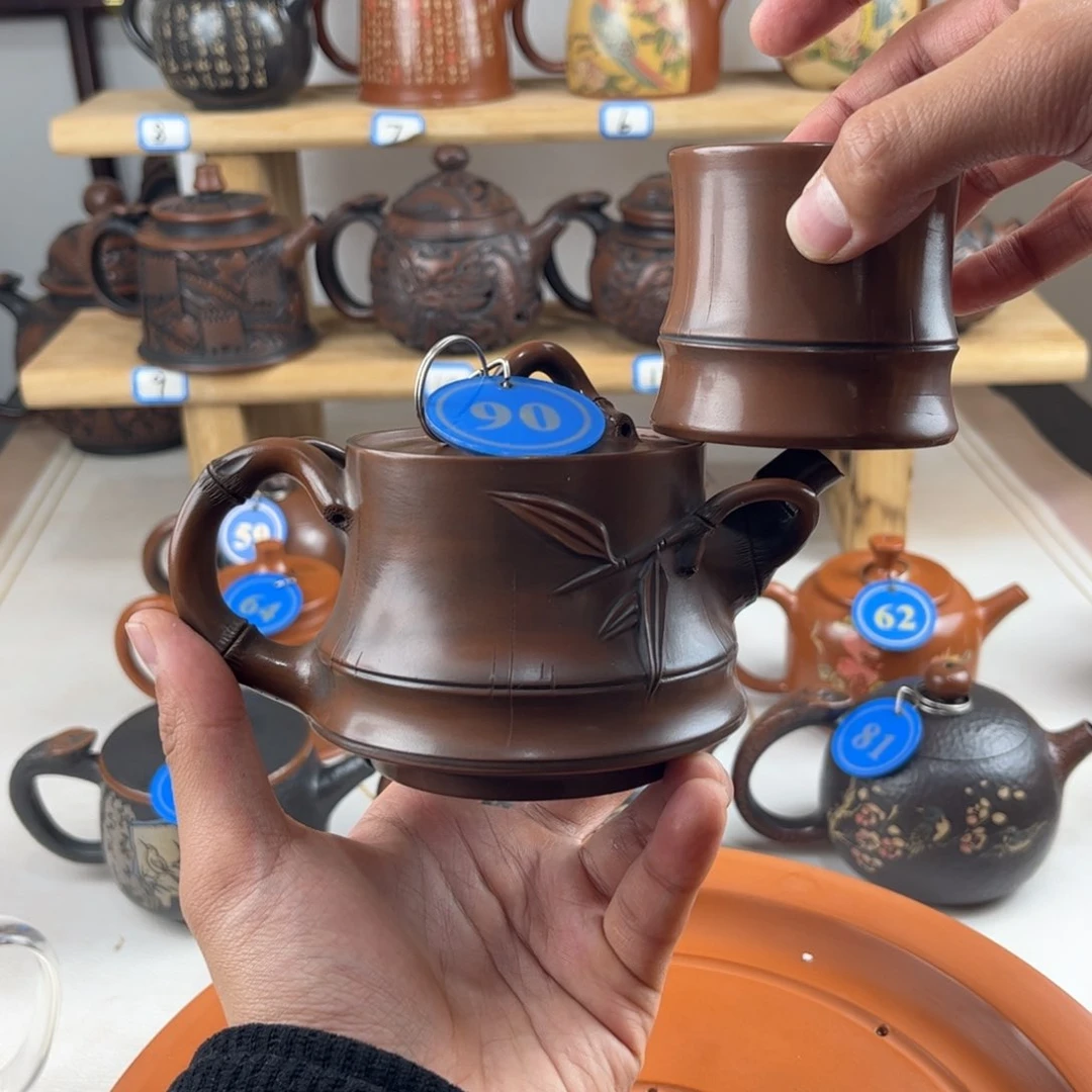 壶220cc 建水紫陶全手工制作，老匠人精工精制