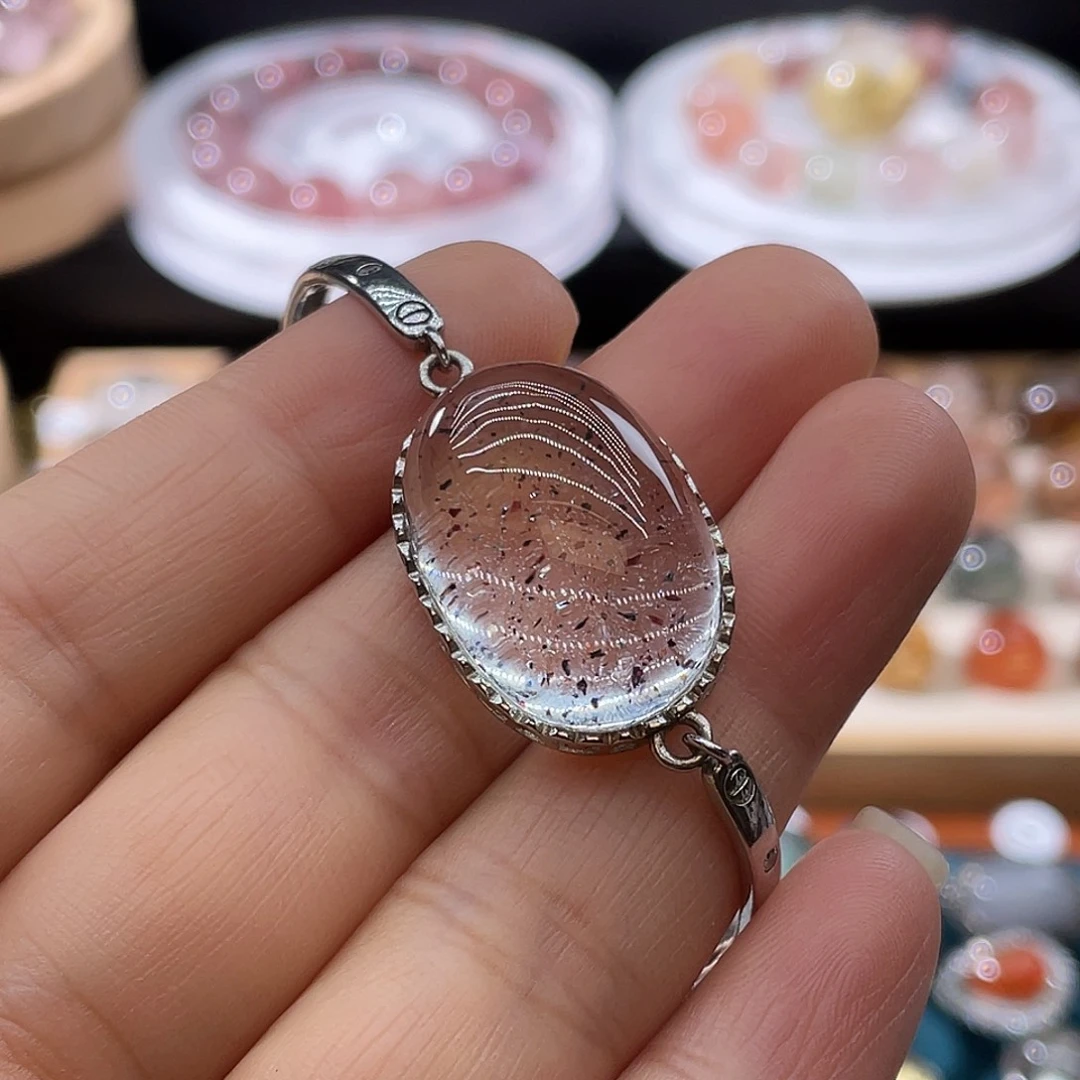 银S925镶嵌珠宝半成品水晶