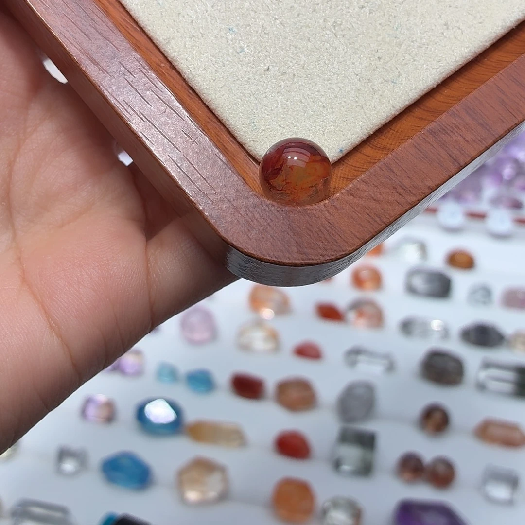 珠宝半成品银S925镶嵌水晶胶花单珠打孔定制不退换