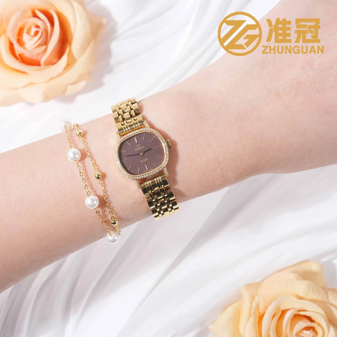 95新 Omega/欧米茄 21.5*24mm蝶飞手动机械表YK5185瑞士名表