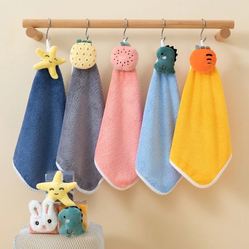 (拍一发四)玩偶擦手毛巾大号加厚