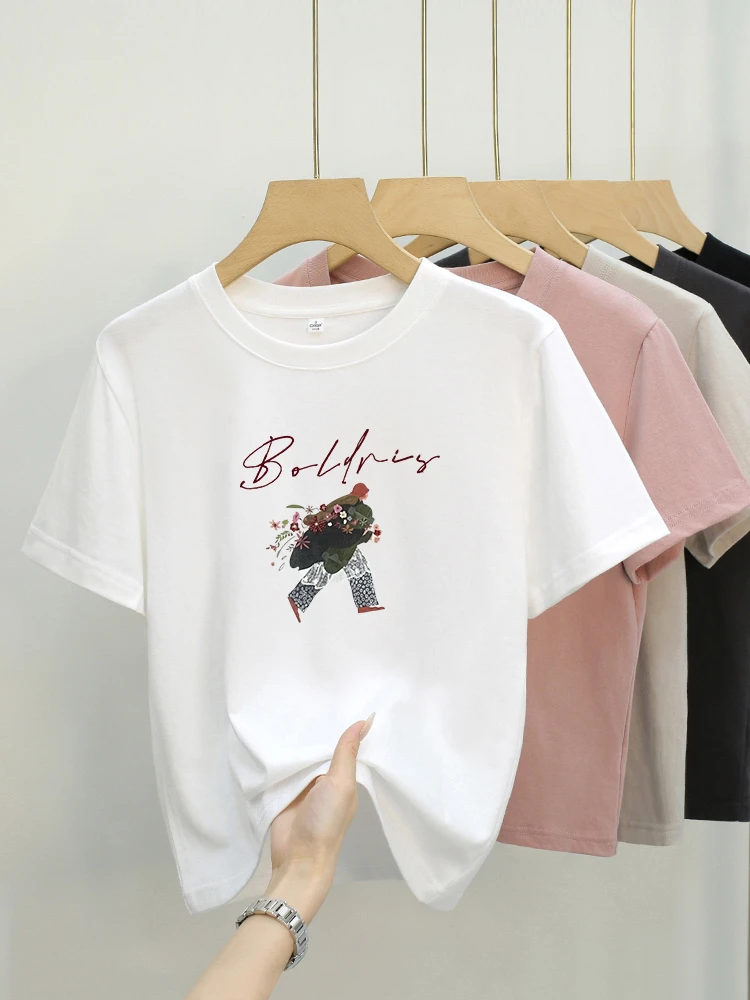 滑板少女  夏季印花短款显瘦百搭设计感小众设计师t恤