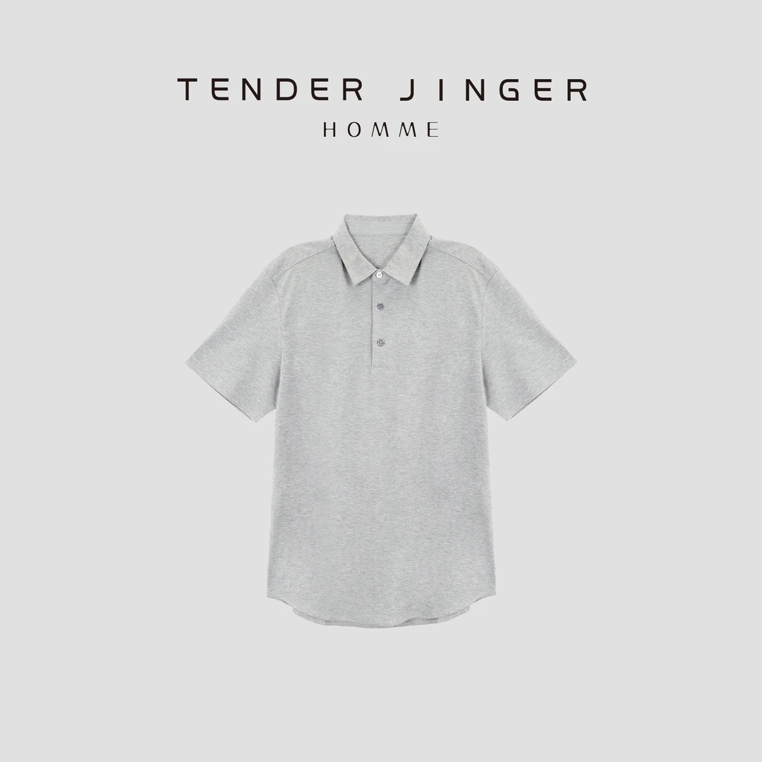 Tender Jinger【男士】夏季匹马棉贝扣透气静奢POLO衫 T57LKF18110