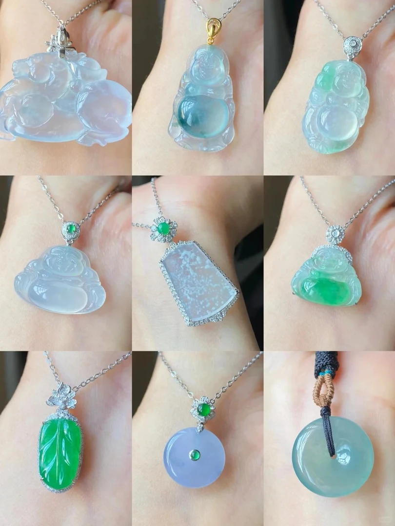 缅甸A货翡翠牌子挂件定制