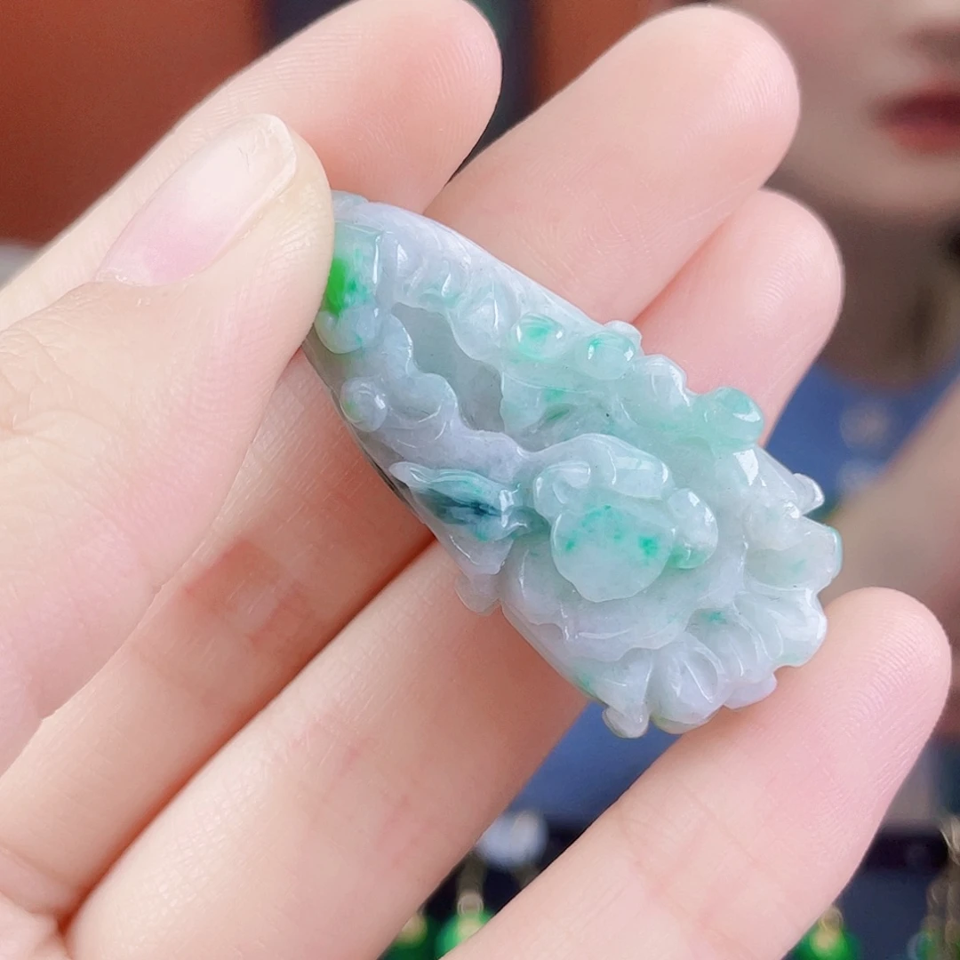 翡翠未镶嵌耳饰饰品