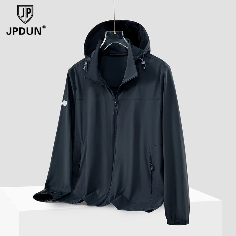 JPDUN夏季薄款户外运动透气防紫外线外套情侣款UPF50+冰丝防晒服