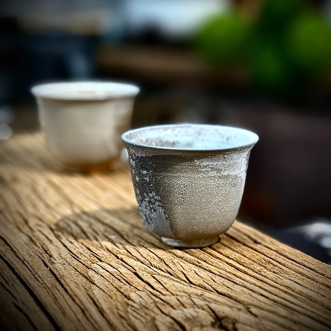 高白泥柴烧裸烧主人杯大小号多种器型品茗杯竹节杯直筒茶杯温茶器