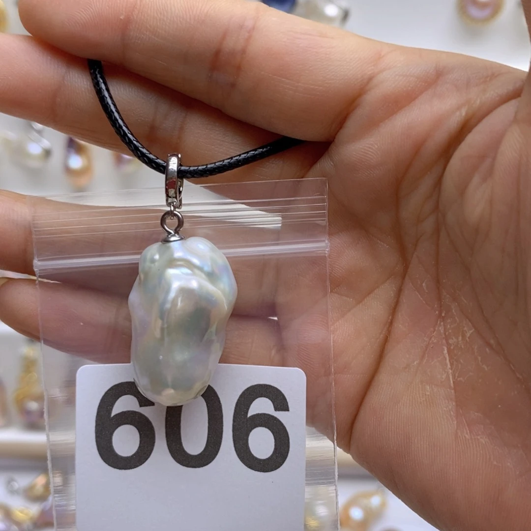 淡水珍珠颈饰银S925镶嵌606