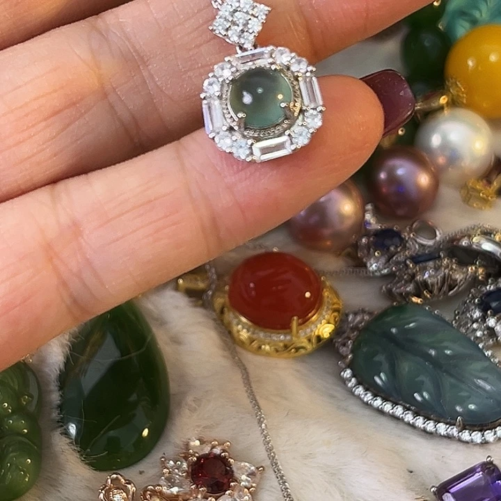 颈饰淡水珍珠银S925镶嵌