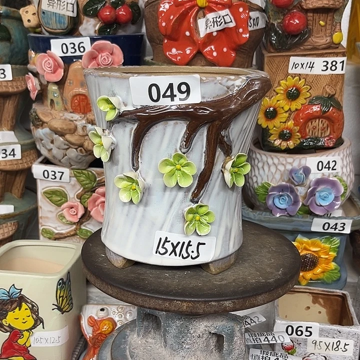 粗陶材质多肉花盆