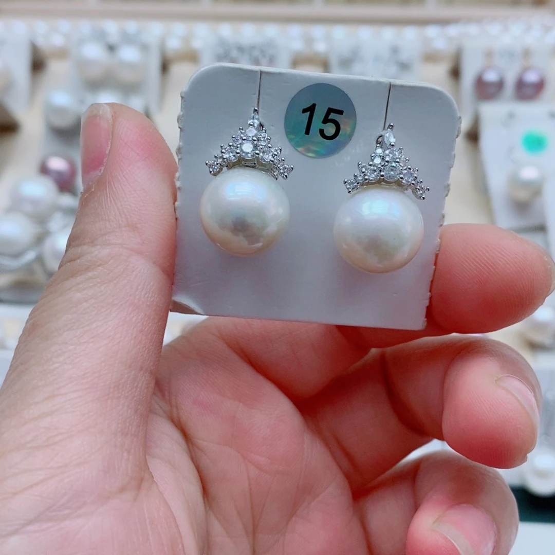 淡水珍珠颈饰银S925镶嵌12十