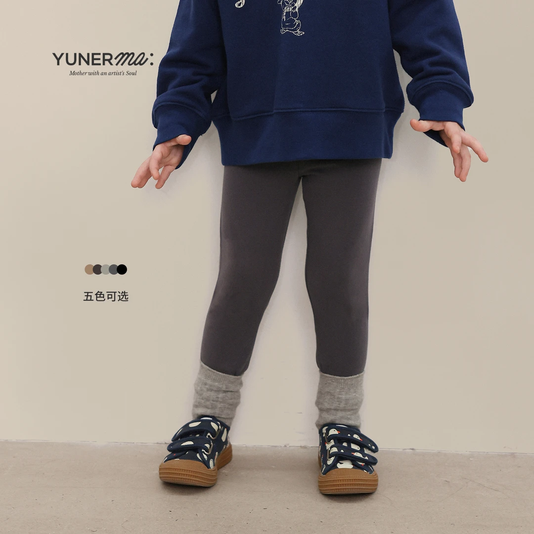 允儿妈女童2025春季新款百搭薄绒打底裤宝宝春秋洋气加厚裤子长裤