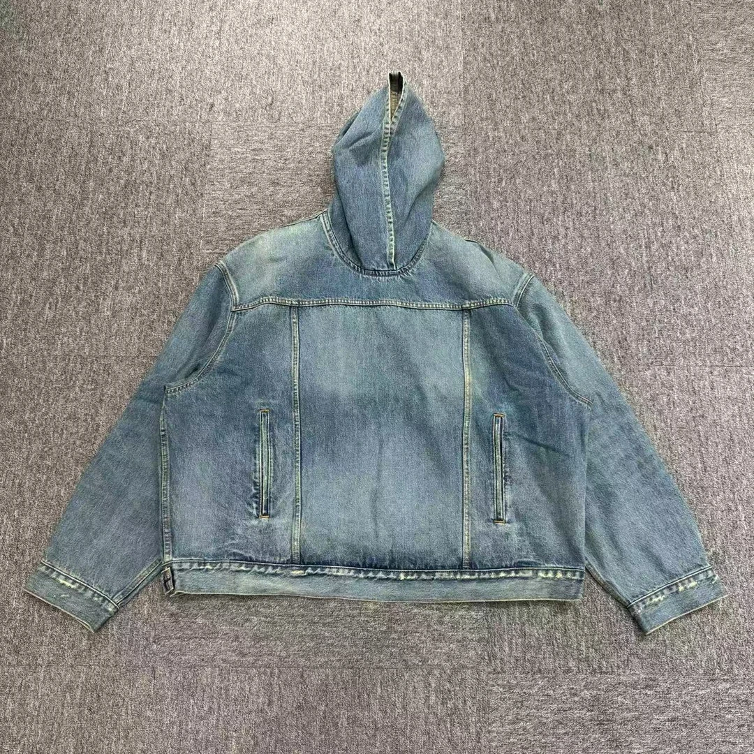 99新 Balenciaga/巴黎世家  连帽牛仔夹克/1码/编码17487