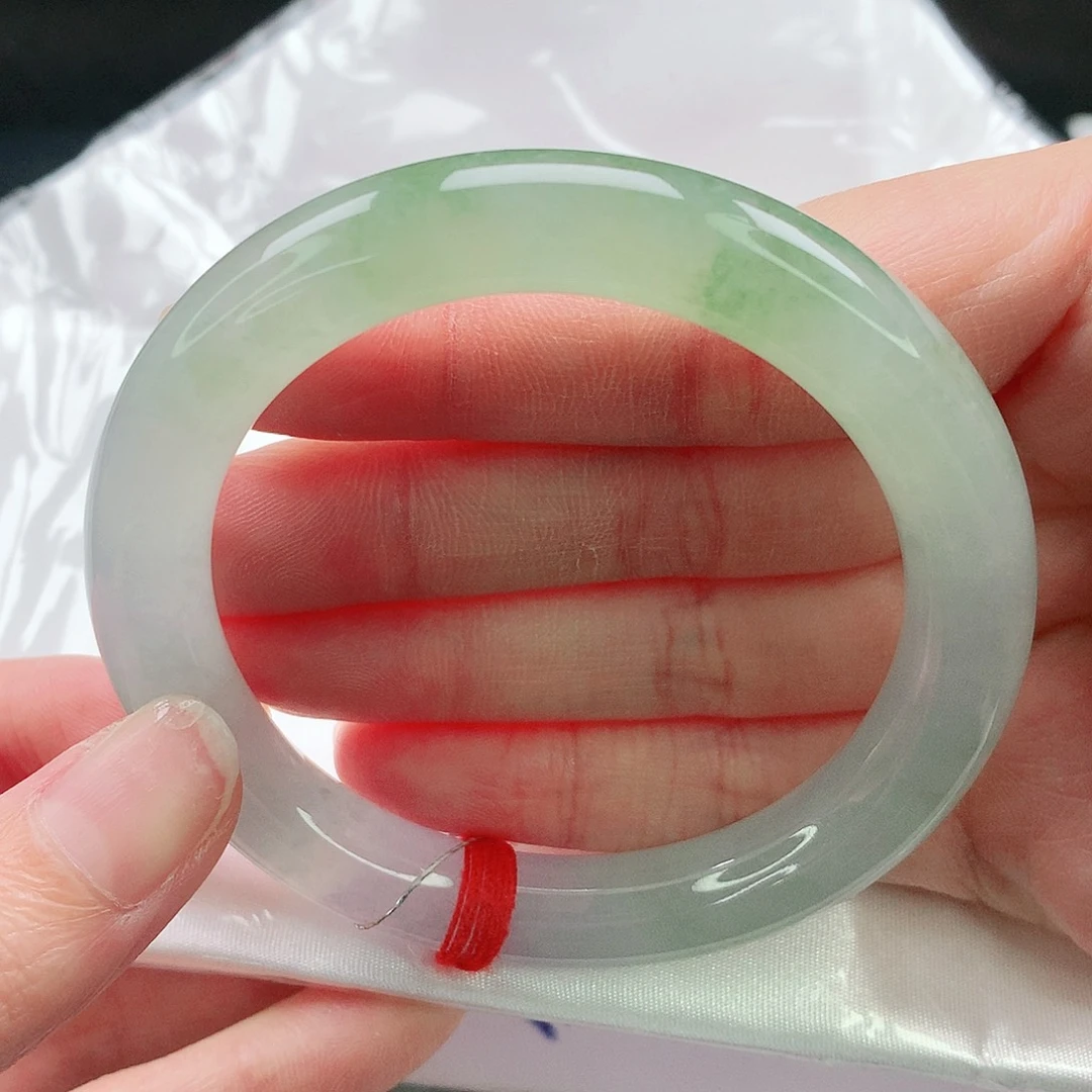 翡翠未镶嵌手镯53圈