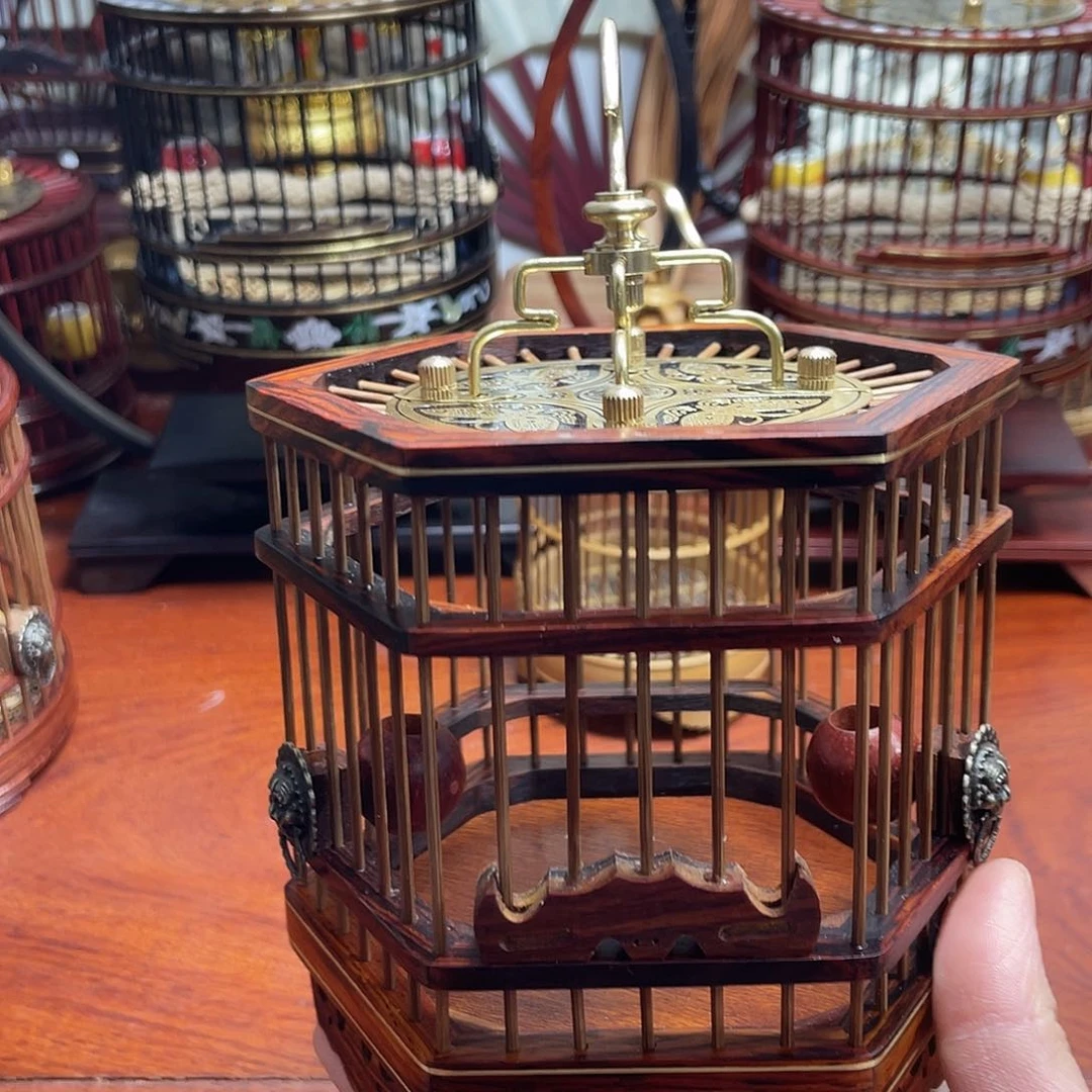 红木十三太保蝈蝈笼